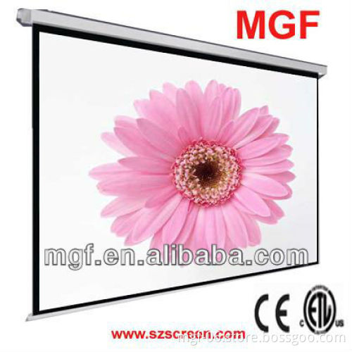 Wall Hanging Motorized Projector Screen with Remote Control